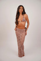Cordelia The Label Lace Maxi Skirt - cinnamon